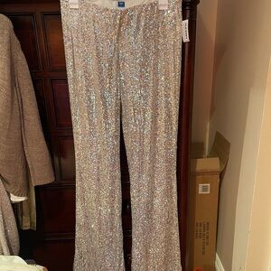 Sequin flare pants